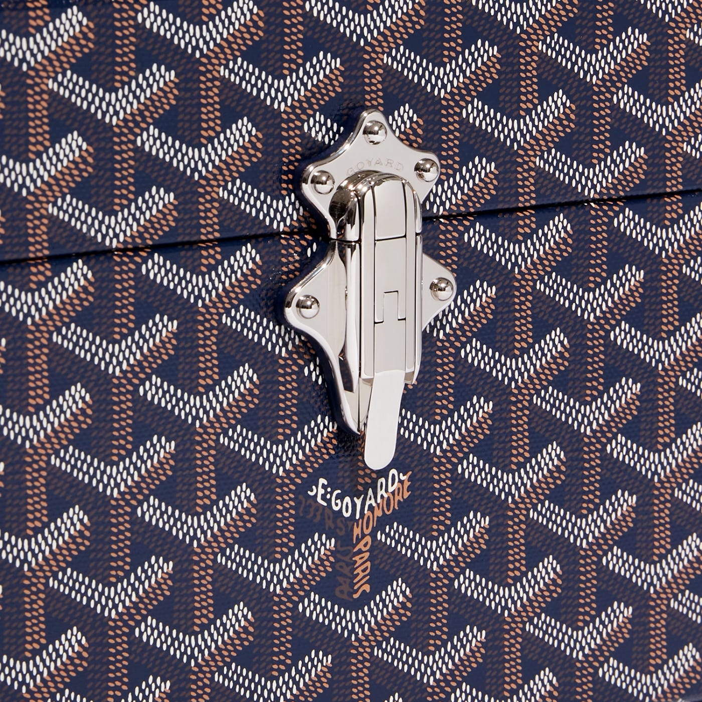 Goyard Cassette Trunk Bag Navy Blue - Image 6